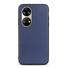 Custodia Lusso Pelle Cover B01H per Huawei P50 Blu