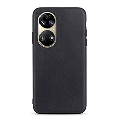 Custodia Lusso Pelle Cover B01H per Huawei P50 Pro Nero