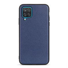 Custodia Lusso Pelle Cover B01H per Samsung Galaxy A12 Nacho Blu