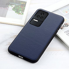 Custodia Lusso Pelle Cover B01H per Xiaomi Poco F4 5G Blu