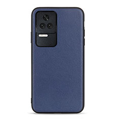 Custodia Lusso Pelle Cover B01H per Xiaomi Redmi K50 5G Blu