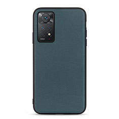 Custodia Lusso Pelle Cover B01H per Xiaomi Redmi Note 11 Pro 4G Verde