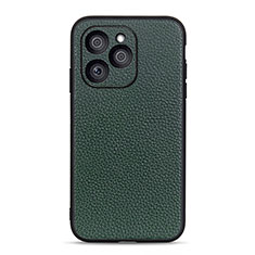 Custodia Lusso Pelle Cover B02H per Huawei Honor 60 SE 5G Verde