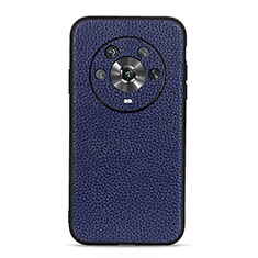 Custodia Lusso Pelle Cover B02H per Huawei Honor Magic4 5G Blu