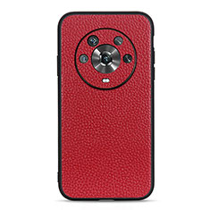 Custodia Lusso Pelle Cover B02H per Huawei Honor Magic4 5G Rosso