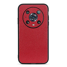 Custodia Lusso Pelle Cover B02H per Huawei Honor Magic4 Pro 5G Rosso