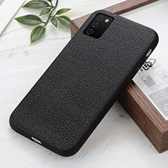 Custodia Lusso Pelle Cover B02H per Samsung Galaxy A03s Nero