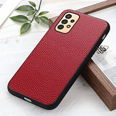 Custodia Lusso Pelle Cover B02H per Samsung Galaxy A13 4G Rosso