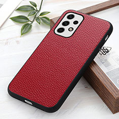 Custodia Lusso Pelle Cover B02H per Samsung Galaxy A23 5G Rosso