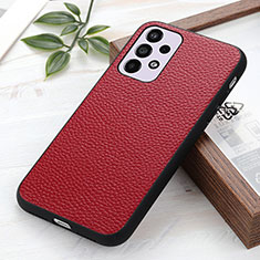 Custodia Lusso Pelle Cover B02H per Samsung Galaxy A33 5G Rosso