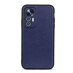 Custodia Lusso Pelle Cover B02H per Xiaomi Mi 12 5G Blu