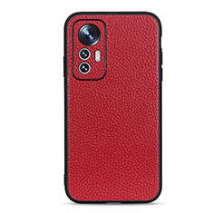 Custodia Lusso Pelle Cover B02H per Xiaomi Mi 12 5G Rosso