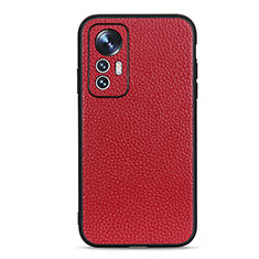 Custodia Lusso Pelle Cover B02H per Xiaomi Mi 12S 5G Rosso