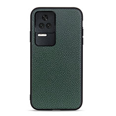 Custodia Lusso Pelle Cover B02H per Xiaomi Redmi K50 5G Verde