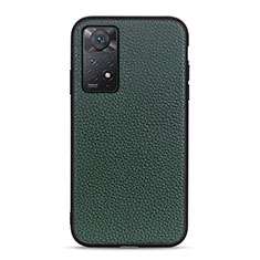 Custodia Lusso Pelle Cover B02H per Xiaomi Redmi Note 12 Pro 4G Verde