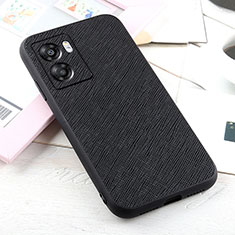 Custodia Lusso Pelle Cover B03H per Oppo A77 5G Nero