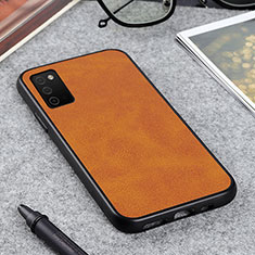 Custodia Lusso Pelle Cover B03H per Samsung Galaxy A02s Marrone