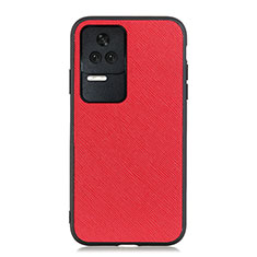 Custodia Lusso Pelle Cover B03H per Xiaomi Redmi K50 5G Rosso