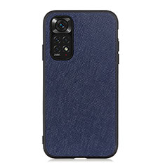 Custodia Lusso Pelle Cover B03H per Xiaomi Redmi Note 11 4G (2022) Blu