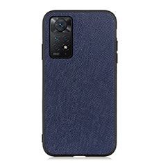 Custodia Lusso Pelle Cover B03H per Xiaomi Redmi Note 11 Pro 4G Blu