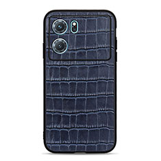 Custodia Lusso Pelle Cover B04H per Oppo K10 5G Blu