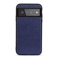 Custodia Lusso Pelle Cover B05H per Google Pixel 6 5G Blu