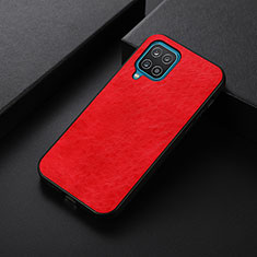 Custodia Lusso Pelle Cover B05H per Samsung Galaxy A12 5G Rosso