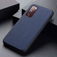 Custodia Lusso Pelle Cover B05H per Samsung Galaxy S20 FE 4G Blu