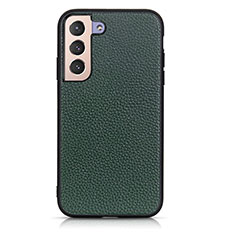 Custodia Lusso Pelle Cover B05H per Samsung Galaxy S21 FE 5G Verde