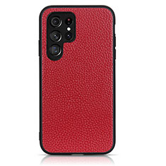 Custodia Lusso Pelle Cover B05H per Samsung Galaxy S21 Ultra 5G Rosso