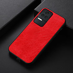 Custodia Lusso Pelle Cover B05H per Xiaomi Redmi K50 Pro 5G Rosso