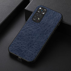 Custodia Lusso Pelle Cover B05H per Xiaomi Redmi Note 11 4G (2022) Blu