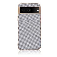 Custodia Lusso Pelle Cover B06H per Google Pixel 6a 5G Argento