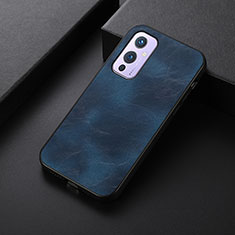 Custodia Lusso Pelle Cover B06H per OnePlus 9 5G Blu