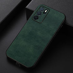 Custodia Lusso Pelle Cover B06H per Oppo A16s Verde