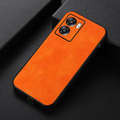 Custodia Lusso Pelle Cover B06H per Oppo K10 5G India Arancione