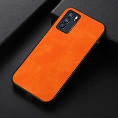 Custodia Lusso Pelle Cover B06H per Oppo Reno6 5G Arancione