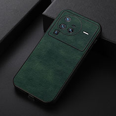 Custodia Lusso Pelle Cover B06H per Vivo X80 Pro 5G Verde