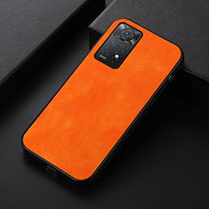Custodia Lusso Pelle Cover B06H per Xiaomi Redmi Note 11 Pro 4G Arancione
