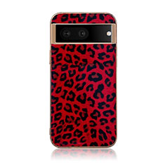 Custodia Lusso Pelle Cover B07H per Google Pixel 6a 5G Rosso