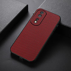 Custodia Lusso Pelle Cover B07H per Huawei Honor 80 Pro Flat 5G Rosso