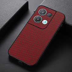 Custodia Lusso Pelle Cover B07H per Oppo Reno8 Pro+ Plus 5G Rosso