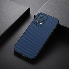 Custodia Lusso Pelle Cover B07H per Realme V25 5G Blu