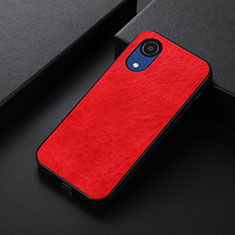 Custodia Lusso Pelle Cover B07H per Samsung Galaxy A03 Core Rosso