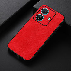 Custodia Lusso Pelle Cover B07H per Vivo T1 Pro 5G Rosso