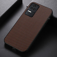 Custodia Lusso Pelle Cover B07H per Xiaomi Redmi K50 5G Marrone