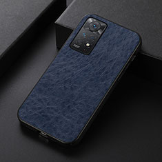 Custodia Lusso Pelle Cover B07H per Xiaomi Redmi Note 11 Pro 5G Blu