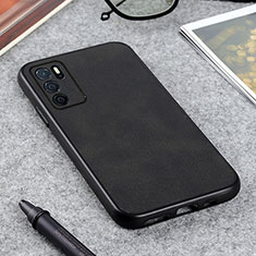 Custodia Lusso Pelle Cover B08H per Oppo A16 Nero