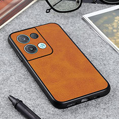 Custodia Lusso Pelle Cover B08H per Oppo Reno8 5G Marrone