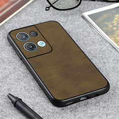 Custodia Lusso Pelle Cover B08H per Oppo Reno9 Pro 5G Verde